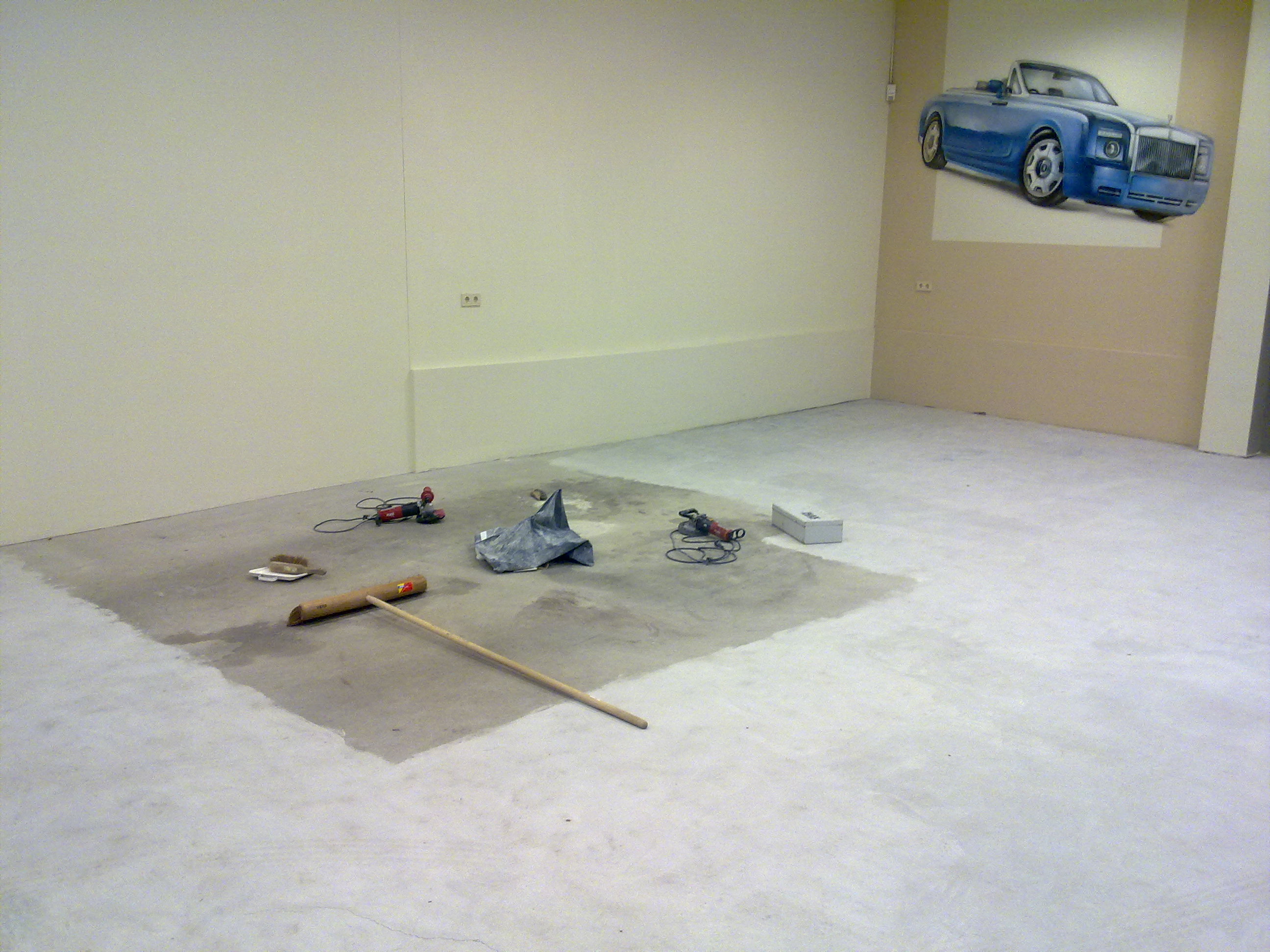Betoncoating garage vloer in Wijchen