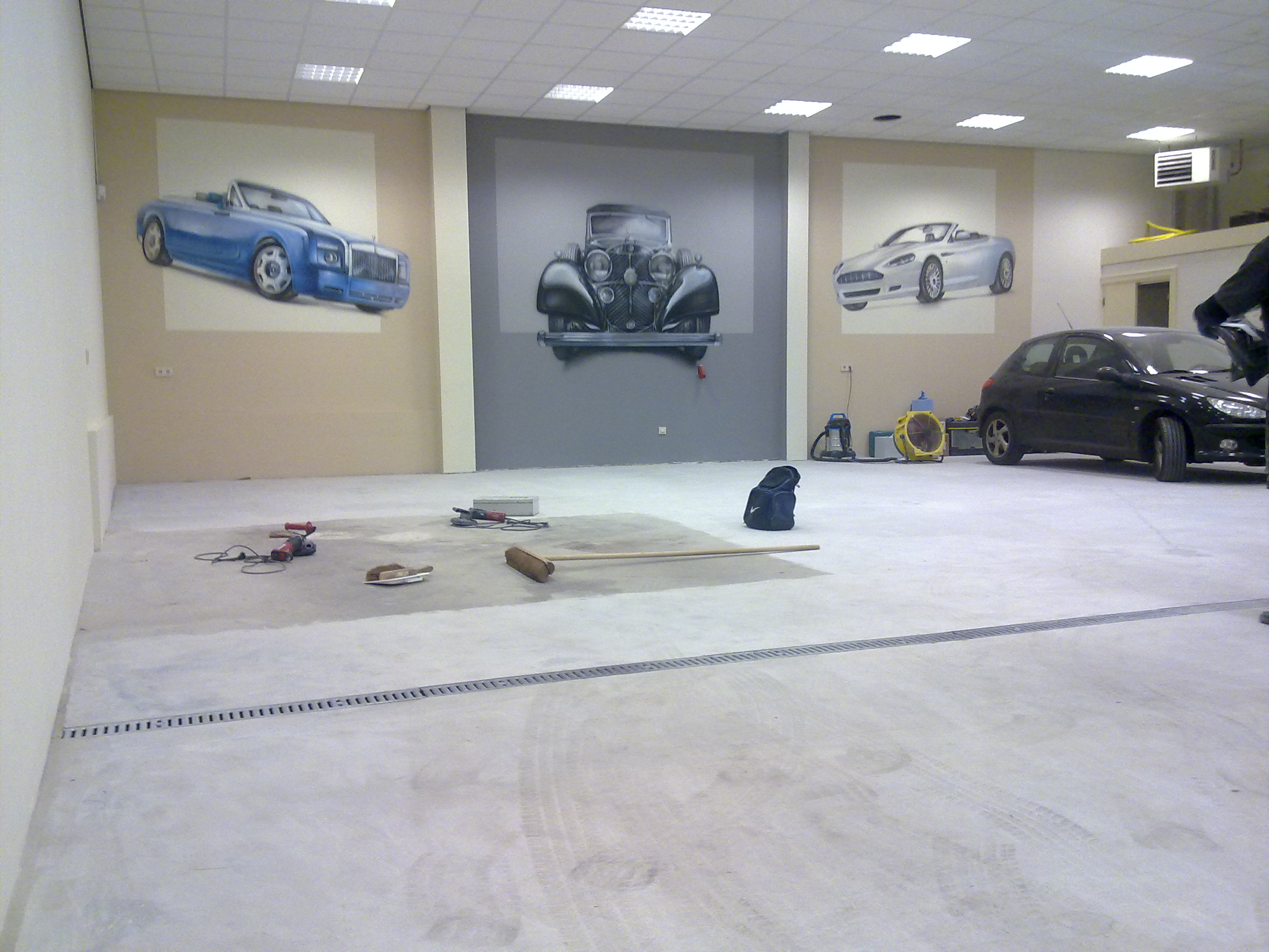 Betoncoating garage vloer in Wijchen